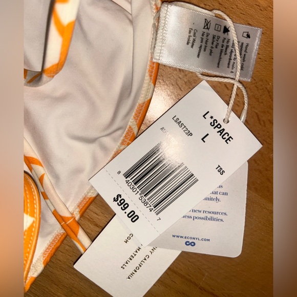 L*Space Yellow Tesselation Aspen Bikini Top Size Small - Picture 5 of 5